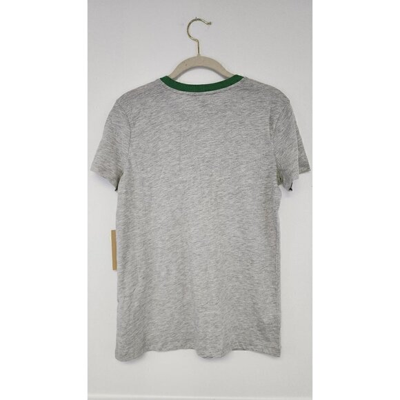 NWT Halogen St. Patricks Day All Luck T-Shirt Grey & Green Tee Medium - Picture 5 of 5